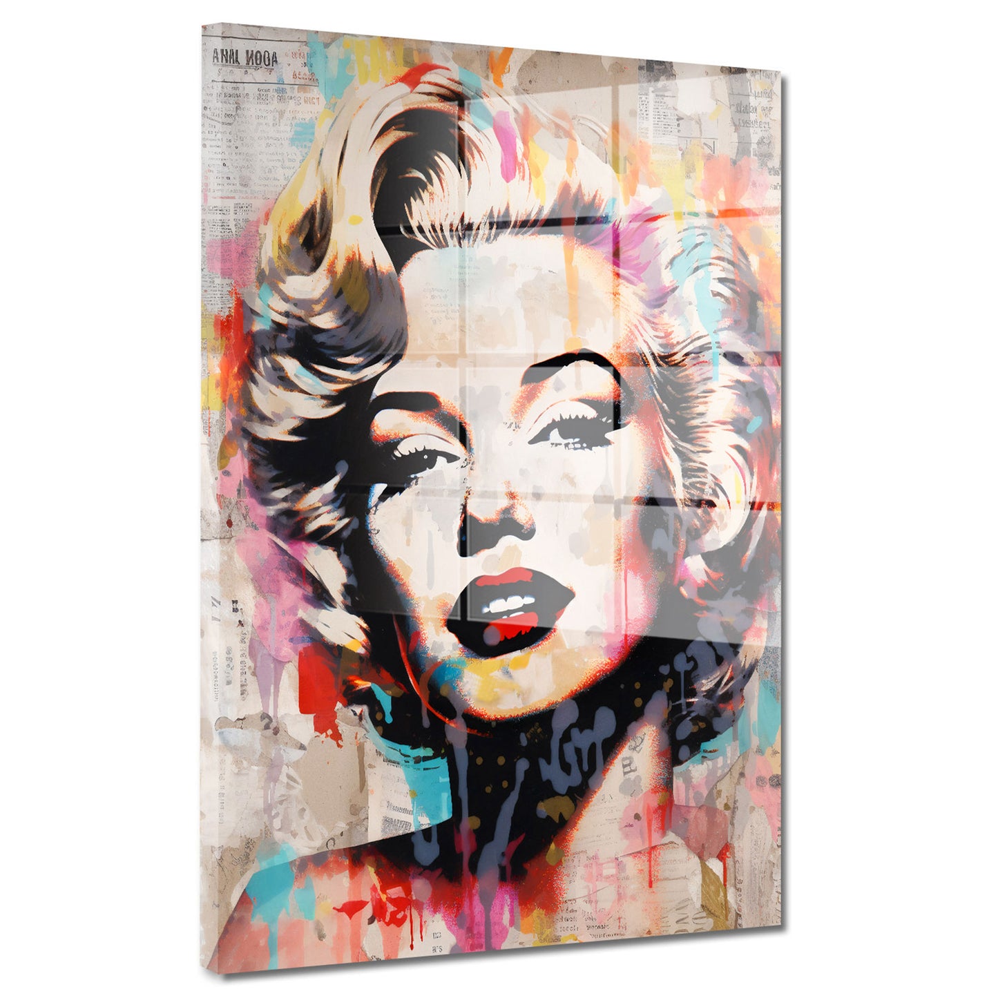 Cool Marilyn News Acrylglasbild Wandbild Bild Wanddeko Wohnzimmer XL