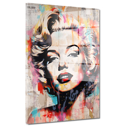 Cool Marilyn News Acrylglasbild Wandbild Bild Wanddeko Wohnzimmer XL