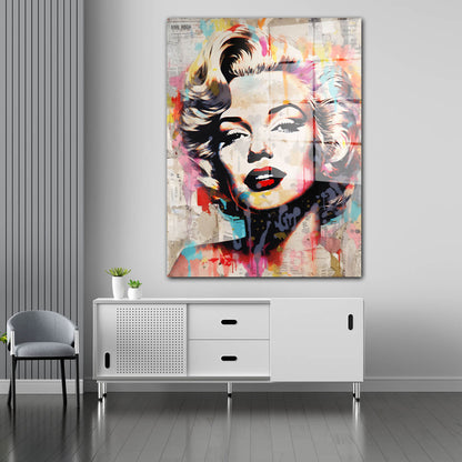 Cool Marilyn News Acrylglasbild Wandbild Bild Wanddeko Wohnzimmer XL