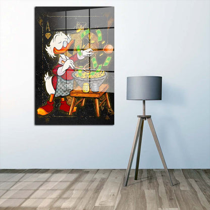 Dagobert Cooking Pop Art Acrylglasbild Wandbild Bild Wanddeko Wohnzimmer XL