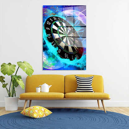 Dart-Zielscheibe futuristisch Acrylglasbild Wandbild Bild Wanddeko XL