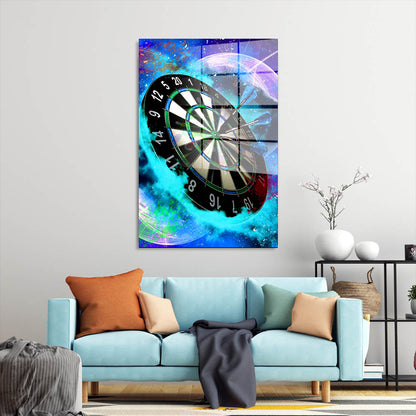 Dart-Zielscheibe futuristisch Acrylglasbild Wandbild Bild Wanddeko XL