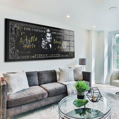 Dollar Zitat Little Party Acrylglasbild Wandbild Bild Wanddeko Wohnzimmer XL