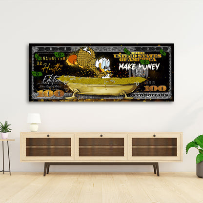 Duck Dollar Pop Art Leinwandbild Wandbild Kunstdruck Wanddeko Motivation