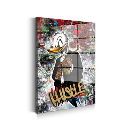 Duck Gangster Pop Art Style Acrylglasbild Wandbild Bild Wanddeko Wohnzimmer XL