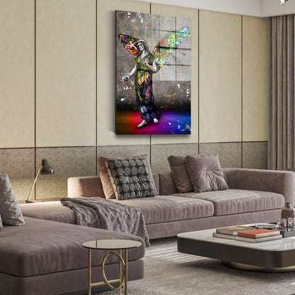 Engel Graffiti Style Acrylglasbild Wandbild Bild Wanddeko Wohnzimmer XL