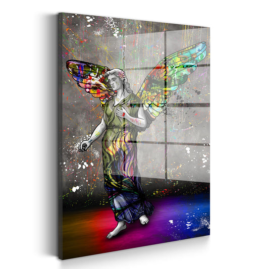Engel Graffiti Style Acrylglasbild Wandbild Bild Wanddeko Wohnzimmer XL