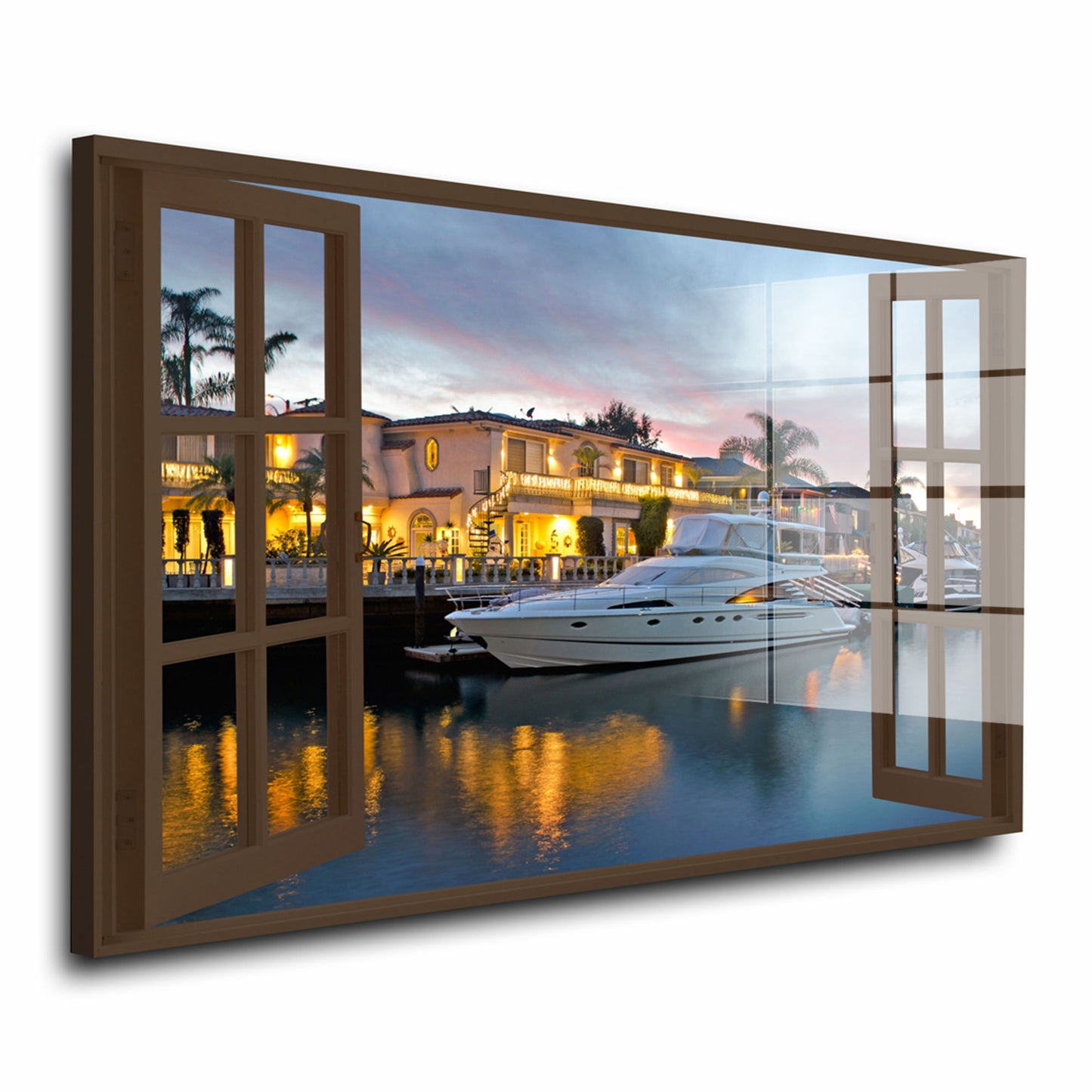 Fenster Motivation Florida Acrylglasbild Wandbild Bild Wanddeko XL