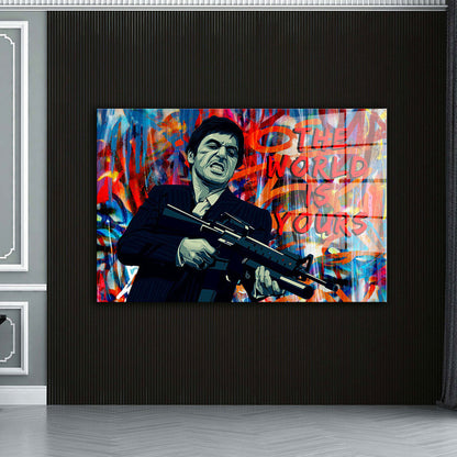 Gangster Pop Art Film Mafia Acrylglasbild Wandbild Bild Wanddeko XL