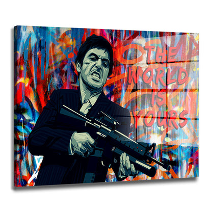 Gangster Pop Art Film Mafia Acrylglasbild Wandbild Bild Wanddeko XL