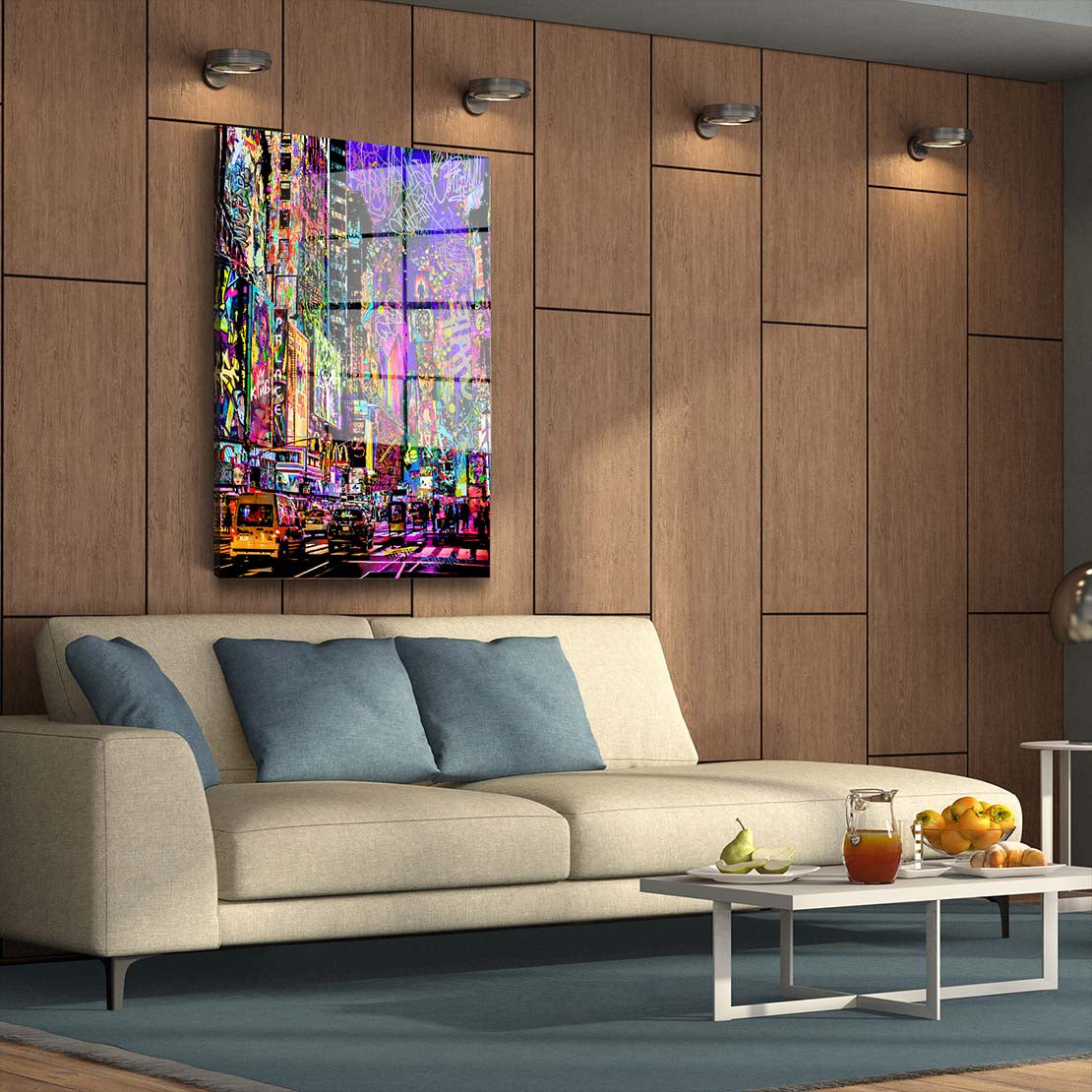 Graffiti Street Art New York Acrylglasbild Wandbild Bild Wanddeko Wohnzimmer XL