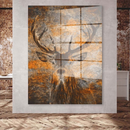 Hirsch Brown Edition Acrylglasbild Wandbild Bild Wanddeko Wohnzimmer XL