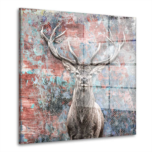 Hirsch wunderschön Acrylglasbild Wandbild Bild Wanddeko Wohnzimmer XL