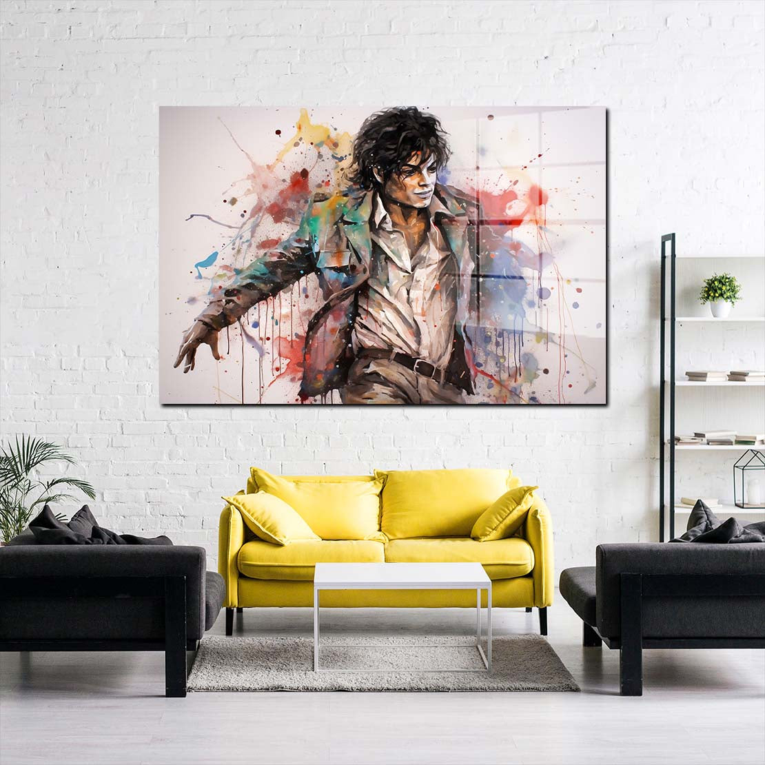 Jackson Pop Art Colour Acrylglasbild Wandbild Bild Wanddeko Wohnzimmer XL