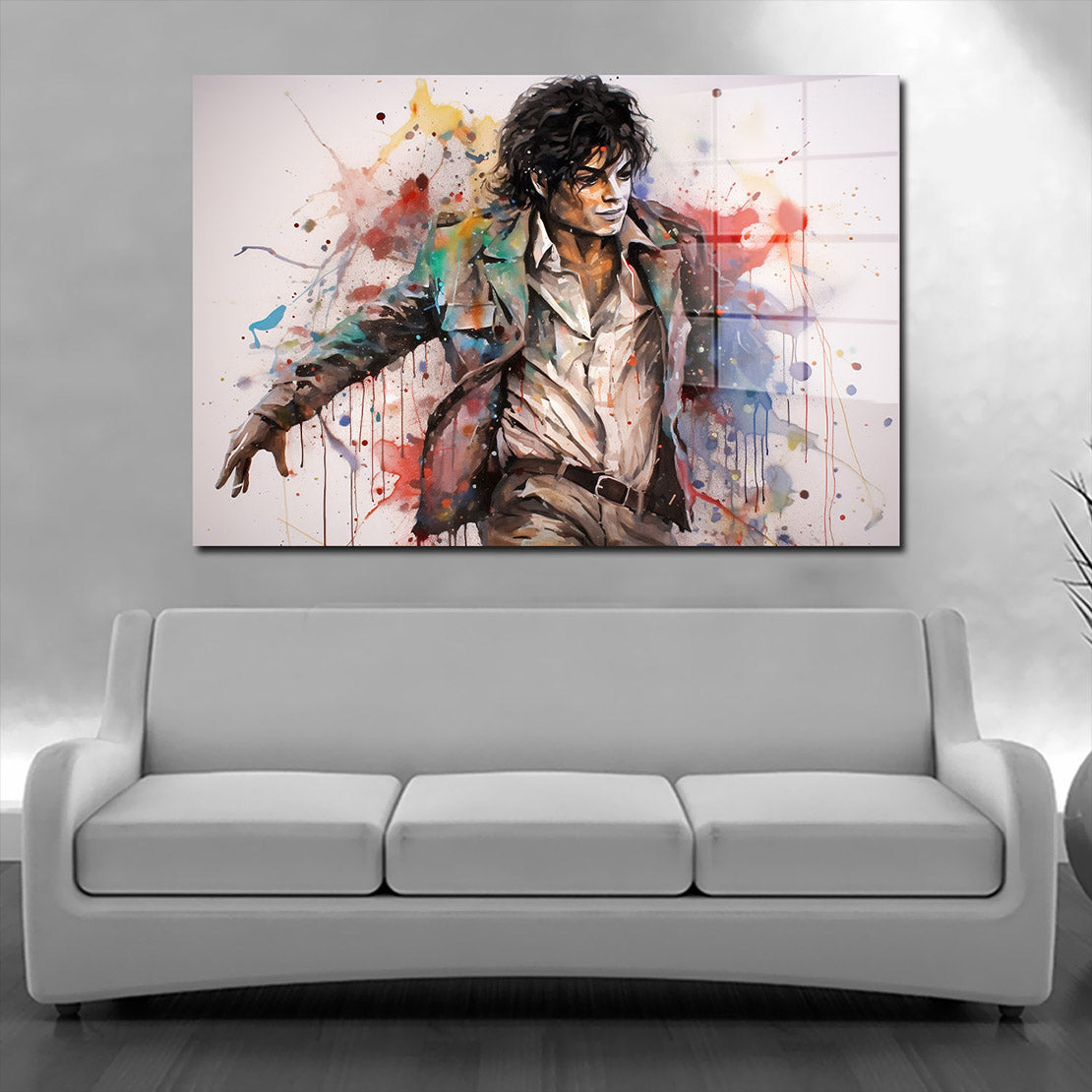 Jackson Pop Art Colour Acrylglasbild Wandbild Bild Wanddeko Wohnzimmer XL