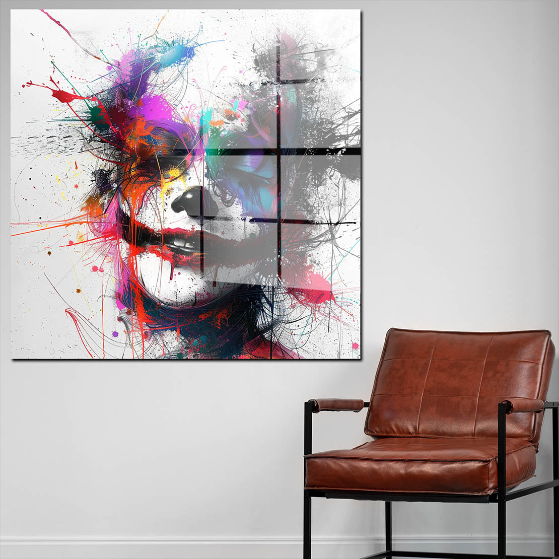 Joker im Pop Art Acrylglasbild Wandbild Bild Wanddeko Wohnzimmer XL