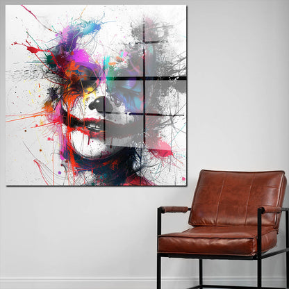 Joker im Pop Art Acrylglasbild Wandbild Bild Wanddeko Wohnzimmer XL