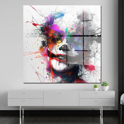 Joker im Pop Art Acrylglasbild Wandbild Bild Wanddeko Wohnzimmer XL
