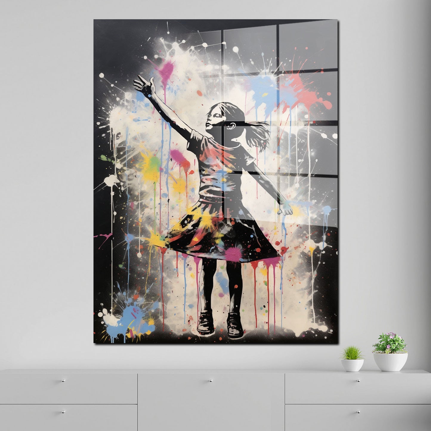 Kleines Mädchen Colour Acrylglasbild Wandbild Bild Wanddeko Wohnzimmer XL