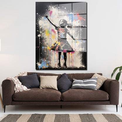 Kleines Mädchen Colour Acrylglasbild Wandbild Bild Wanddeko Wohnzimmer XL