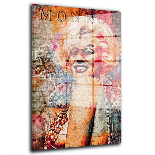 Monroe Wonderful Street Art Acrylglasbild Wandbild Bild Wanddeko Wohnzimmer XL