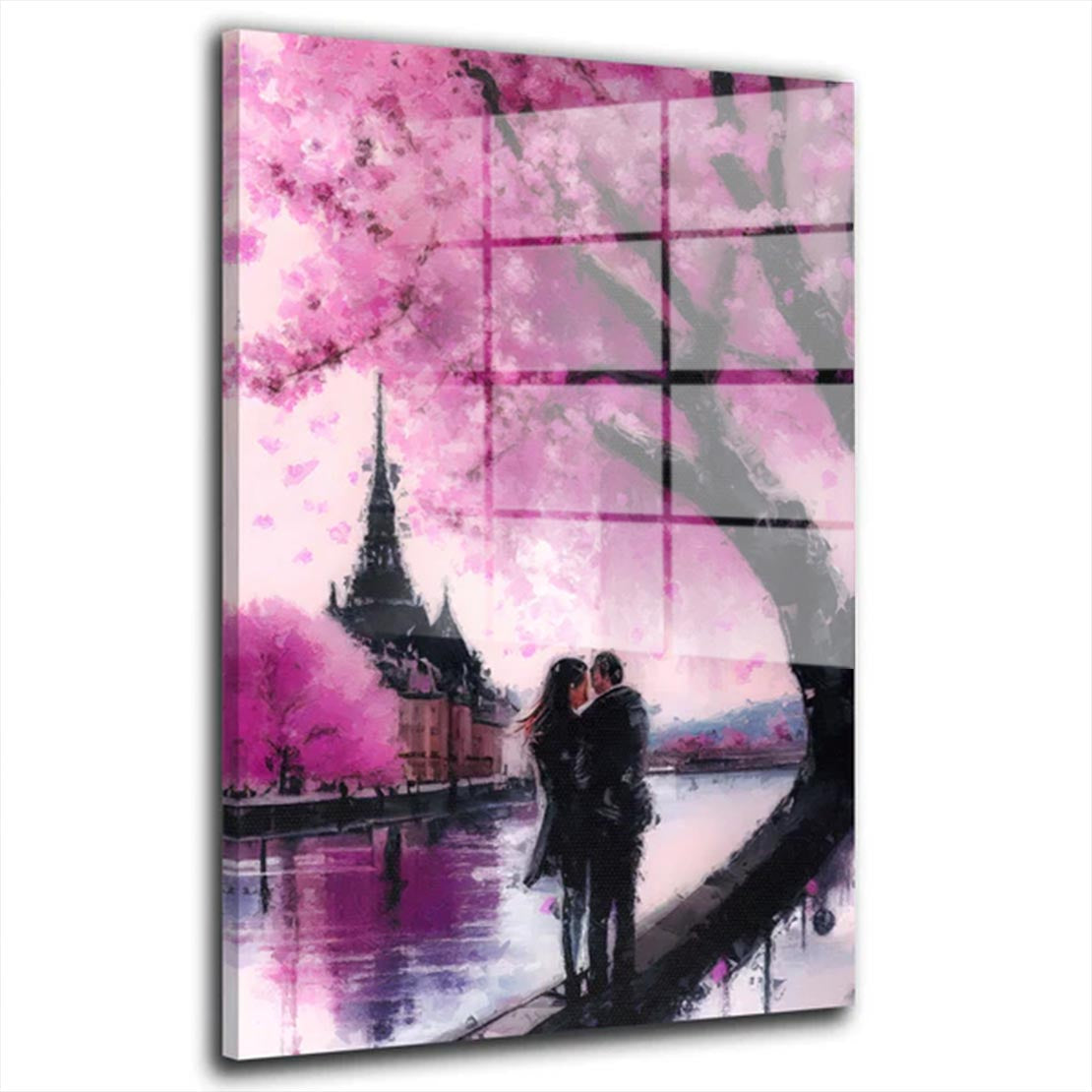 Liebespaar Beautiful Paris Acrylglasbild Wandbild Bild Wanddeko Wohnzimmer XL