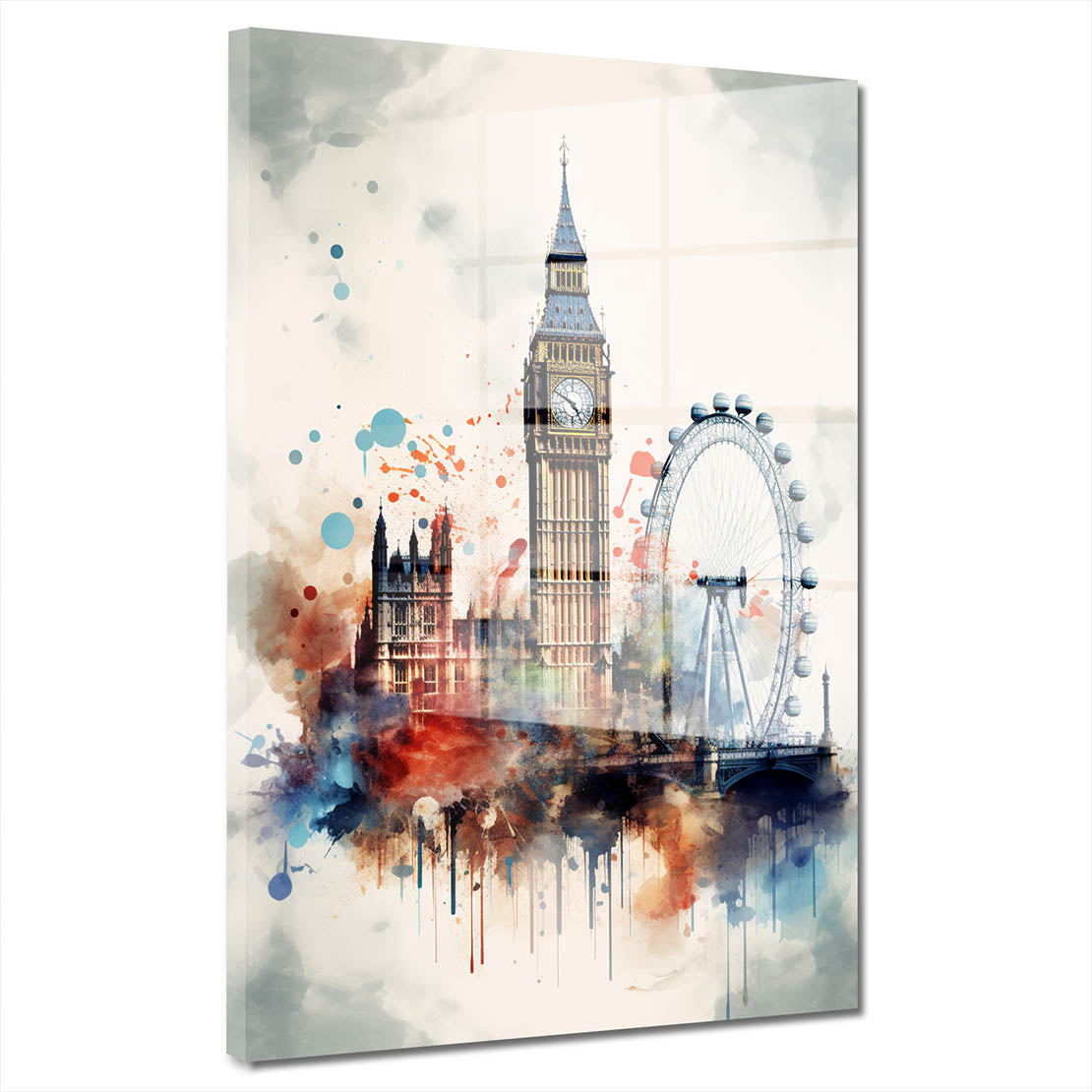 London abstrakt Acrylglasbild Wandbild Bild Wanddeko Wohnzimmer XL