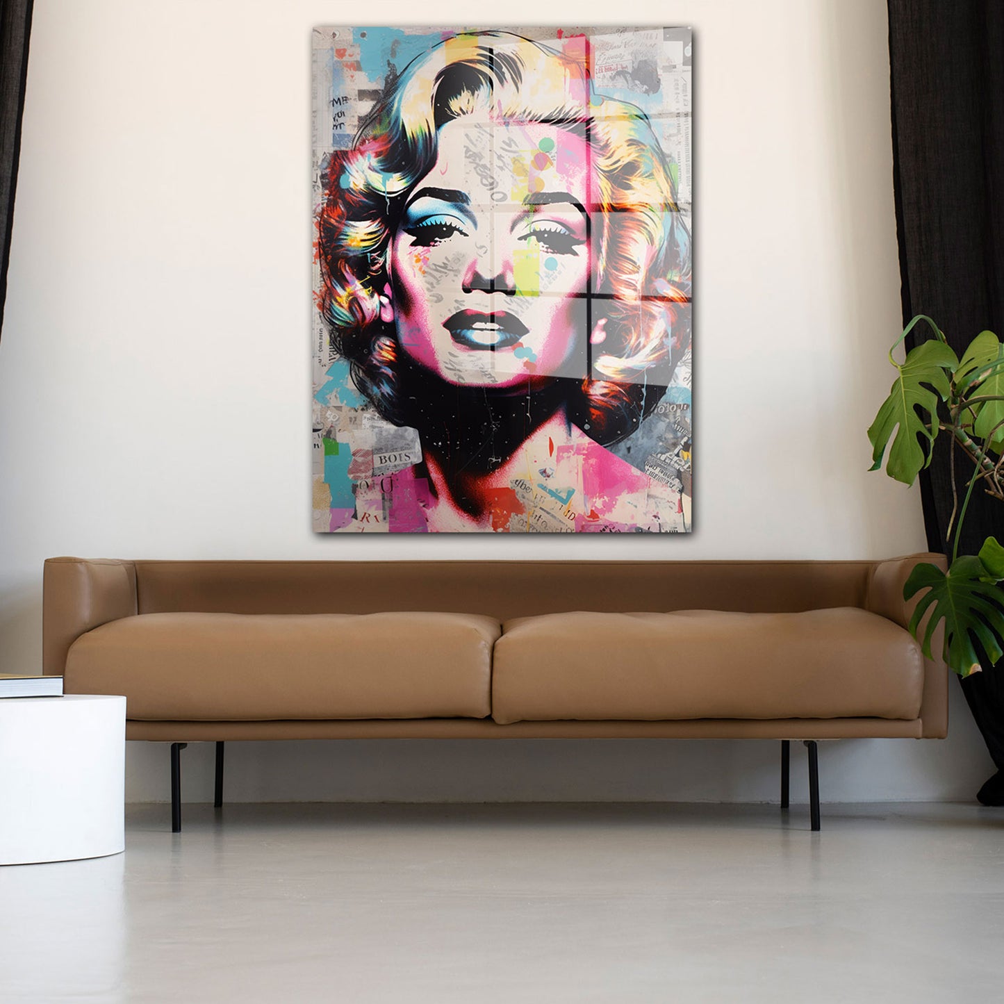 Marilyn Abstract Colour Acrylglasbild Wandbild Bild Wanddeko Wohnzimmer XL