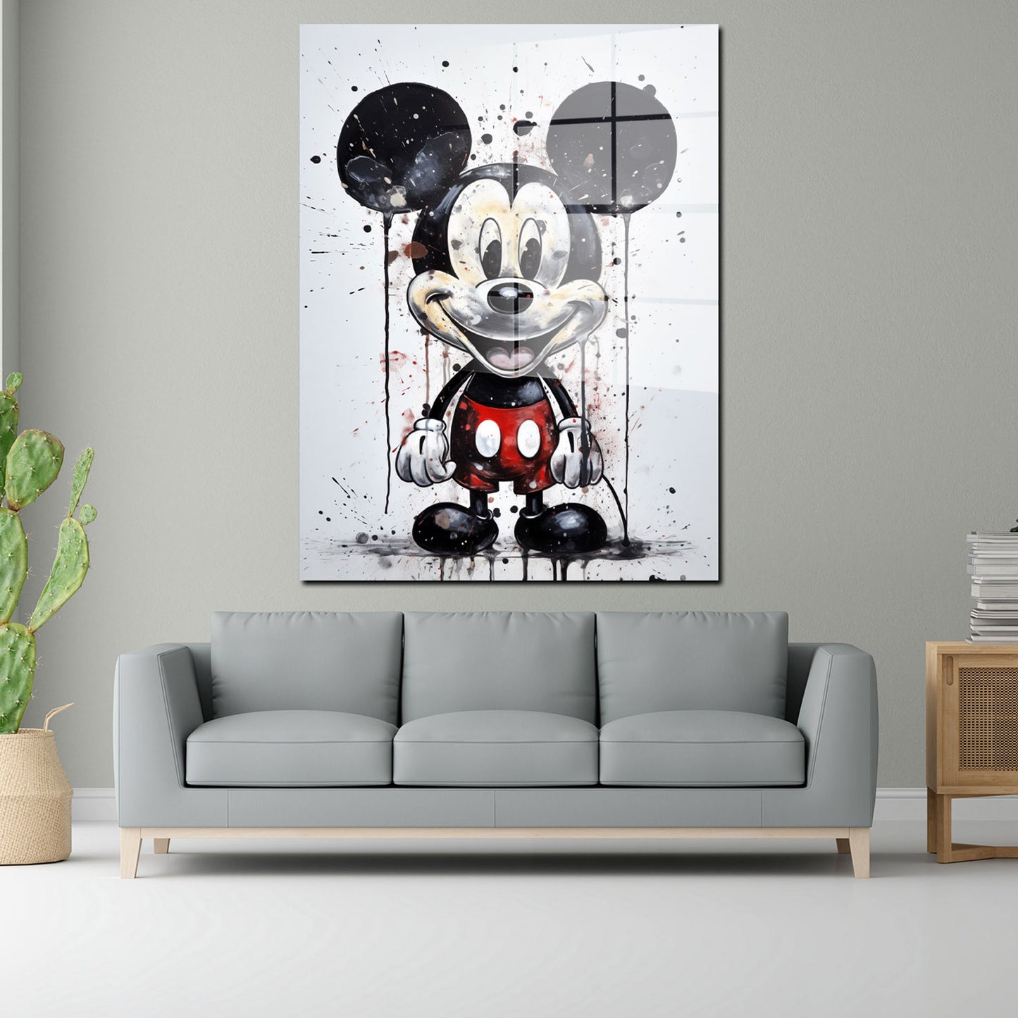 Maus Comic Pop Art Acrylglasbild Wandbild Bild Wanddeko Wohnzimmer XL