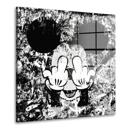 Maus Street Art Comic Acrylglasbild Wandbild Bild Wanddeko Wohnzimmer XL