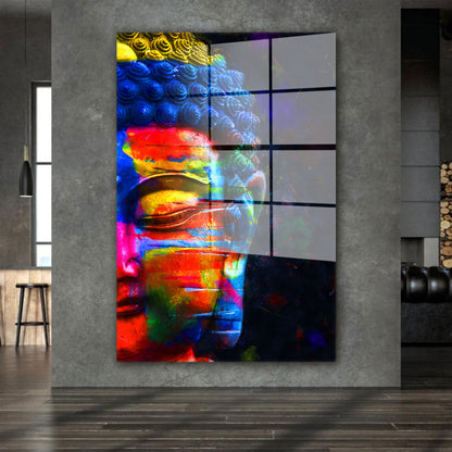 Meditation Buddha Colour Acrylglasbild Wandbild Bild Wanddeko Wohnzimmer XL