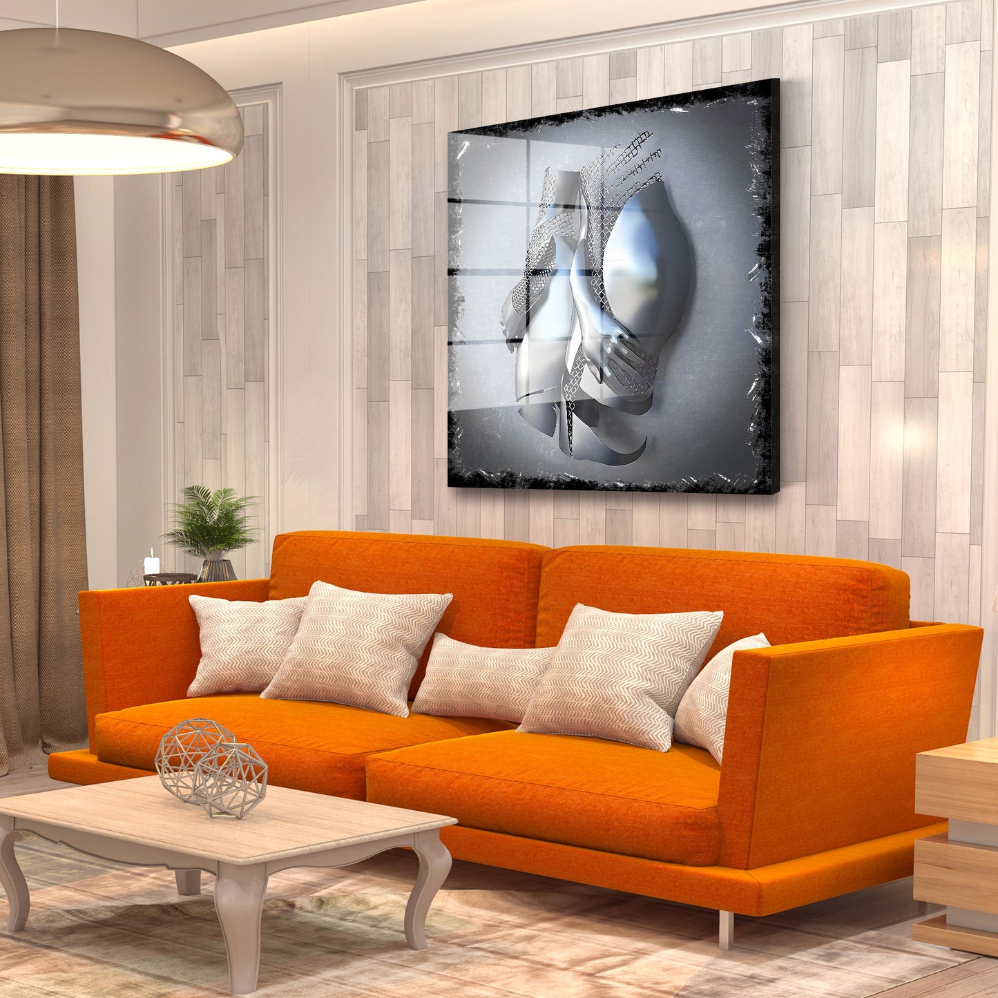 Metallfigur 2 Körper Acrylglasbild Wandbild Bild Wanddeko Wohnzimmer XL