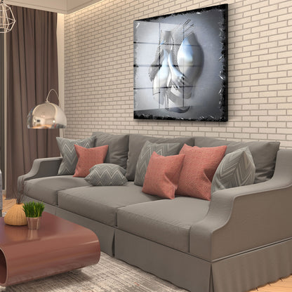 Metallfigur 2 Körper Acrylglasbild Wandbild Bild Wanddeko Wohnzimmer XL