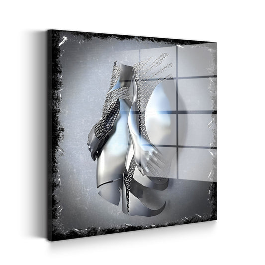 Metallfigur 2 Körper Acrylglasbild Wandbild Bild Wanddeko Wohnzimmer XL