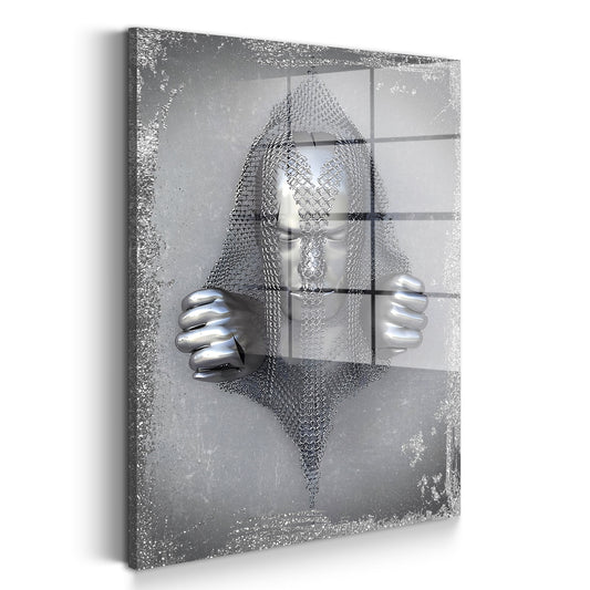 Metallfigur abstrakt Chains Acrylglasbild Wandbild Bild Wanddeko Wohnzimmer XL