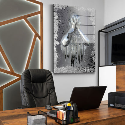 Metallfigur traurig Splash Acrylglasbild Wandbild Bild Wanddeko Wohnzimmer XL