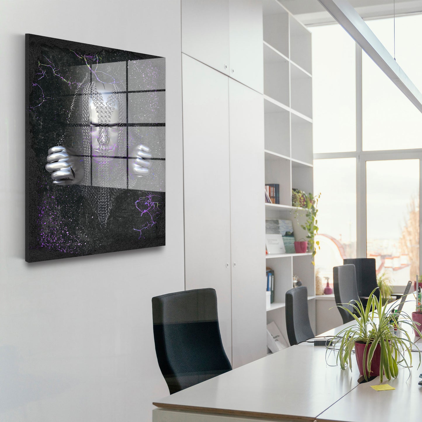 Metallfiguren Metallic Acrylglasbild Wandbild Bild Wanddeko Wohnzimmer XL