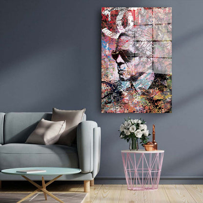 Modern Karl Pop Art Acrylglasbild Wandbild Bild Wanddeko Wohnzimmer XL