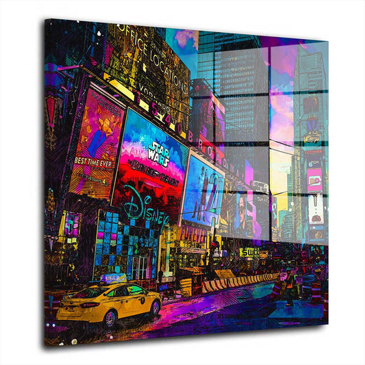 New York City Streets Colour Acrylglasbild Wandbild Bild Wanddeko XL