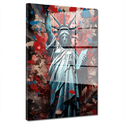 New York Freiheitsstatue Acrylglasbild Wandbild Bild Wanddeko Wohnzimmer XL
