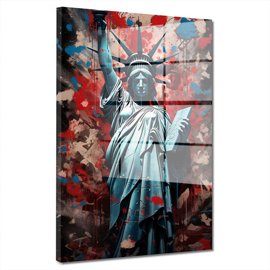 New York Freiheitsstatue Acrylglasbild Wandbild Bild Wanddeko Wohnzimmer XL