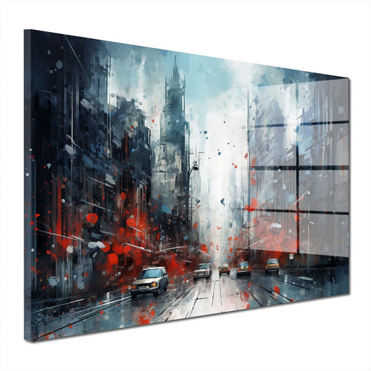 New York USA Splash Acrylglasbild Wandbild Bild Wanddeko Wohnzimmer XL
