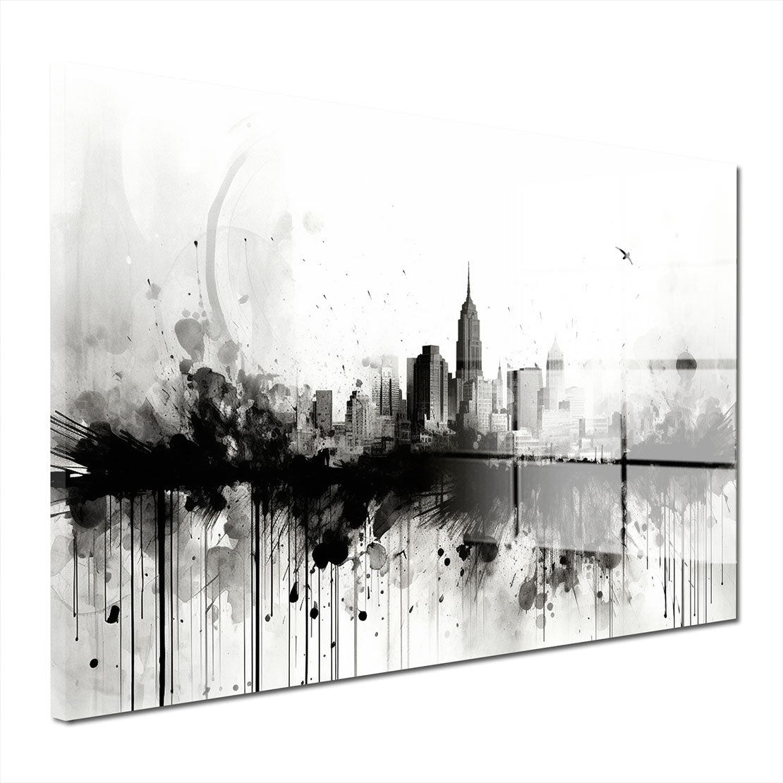 New York schwarz weiß Acrylglasbild Wandbild Bild Wanddeko Wohnzimmer XL