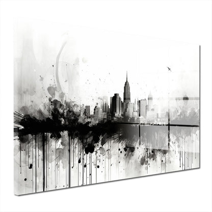 New York schwarz weiß Acrylglasbild Wandbild Bild Wanddeko Wohnzimmer XL