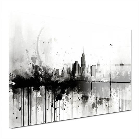 New York schwarz weiß Acrylglasbild Wandbild Bild Wanddeko Wohnzimmer XL