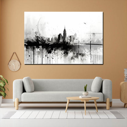 New York schwarz weiß Acrylglasbild Wandbild Bild Wanddeko Wohnzimmer XL