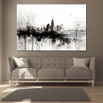New York schwarz weiß Acrylglasbild Wandbild Bild Wanddeko Wohnzimmer XL