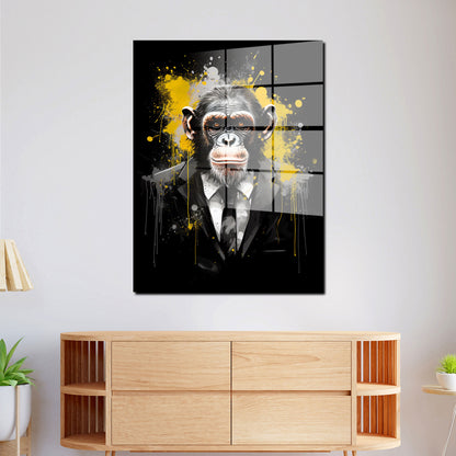 Pop Art Affe Dark Style Acrylglasbild Wandbild Bild Wanddeko Wohnzimmer XL
