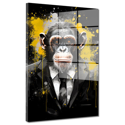 Pop Art Affe Dark Style Acrylglasbild Wandbild Bild Wanddeko Wohnzimmer XL