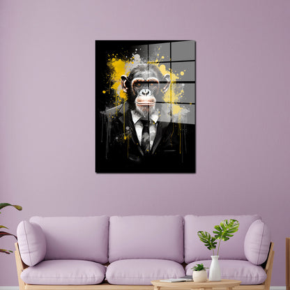 Pop Art Affe Dark Style Acrylglasbild Wandbild Bild Wanddeko Wohnzimmer XL